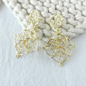 Authentic Kendra Scott Kelly - Gold Statement Earrings